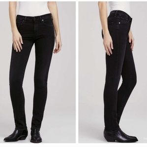COH black Agnes long midrise slim straight Jean's